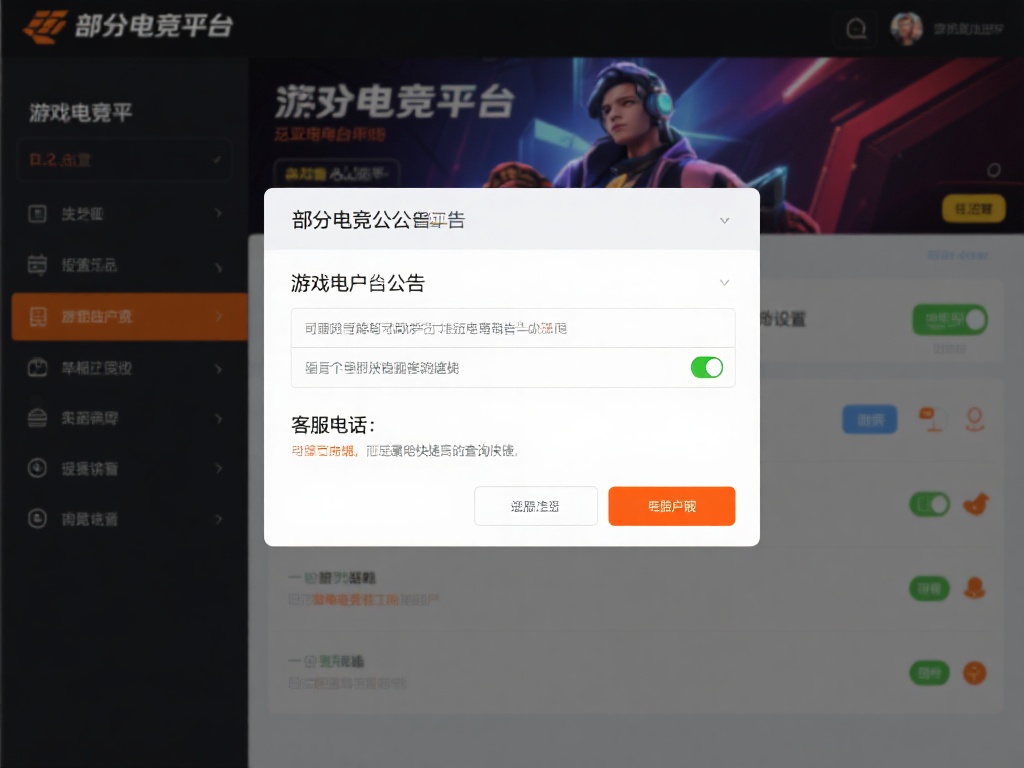 3.&nbsp;游戏客户端公告
部分电竞平台会在游戏客户端